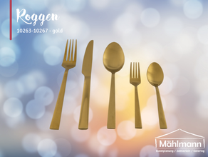 5tlg. Goldenes Besteck/ Menübesteck/ Hochzeitsbesteck - Vintage Hochzeit - Goldbesteck - Versand