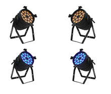 LED-Lichtset RGBA · 4er Floorspot-Set im Case