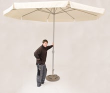 Sonnenschirm 4m Durchmesser weiß inkl. Standfuß