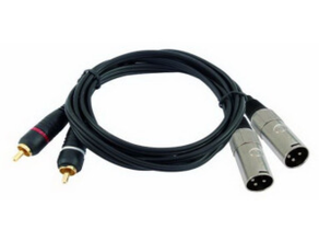 Cinch auf XLR male Kabel 1,5 m mieten – Kabel & Adapter