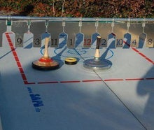 Eisstockbahn jetzt auch mit Lattl-Gestell das ORIGINAL aus dem ZDF-Fernsehgarten vom 28.09.2025/ Eisstockschießen / Curling Bahn
