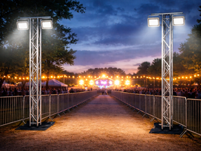Flutlichtmast Traverse SET mieten