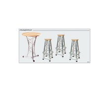Global Truss Traversentisch mit 3 Barhocker
