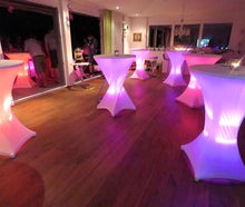 6x beleuchtete Stehtische mit Akku LED – Komplett-Set für Hochzeit & Event