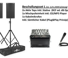 Beschallungsanlage Partyanlage Paketgröße L oder XL mit Subwoofer
