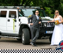 Hummer H2 in weiß - das ganz besondere Hochzeitsfahrzeug