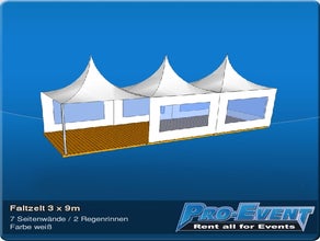 Faltzelt 3 x 9m