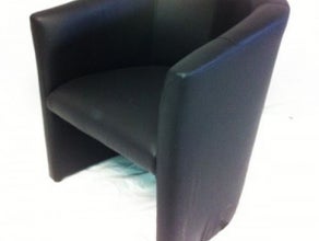 Cocktailsessel Leder schwarz