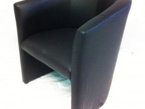 Cocktailsessel Leder schwarz