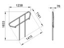 Aluminium-Treppengeländer für 3-4-stufige modulare Treppen
