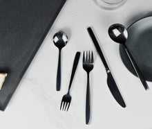 5tlg. Schwarzes Besteck/ Menübesteck/ Hochzeitsbesteck - exklusiv - Hochzeit & Event - Versand