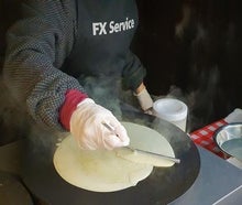 Crepes Maker, Crepes Stand, Crepes Verkaufsstand, Crepeeisen