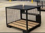 Gitterbox  /  Stehtisch /  Theke  / Schirm schwarz mit Holzplatte - Galerie - Bild 2