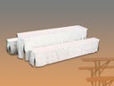 Bierzeltgarnitur mit Hussen-Set weiß