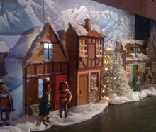 Märchenhafte Weihnachtsstadt, Weihnachten, Schnee, Haus, Hauskulisse Hausfassade