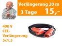 Kabel 400 Volt 20 m CEE-Verlängerung 5x1,5