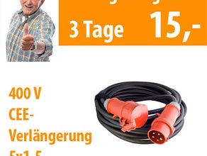 Kabel 400 Volt 20 m CEE-Verlängerung 5x1,5