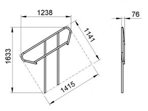 Aluminium-Treppengeländer / Bühne, für 3-4-stufige modulare Treppen