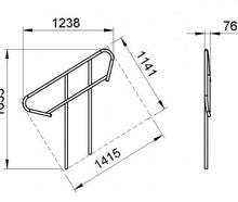 Aluminium-Treppengeländer / Bühne, für 3-4-stufige modulare Treppen