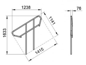 Aluminium-Treppengeländer / Bühne, für 3-4-stufige modulare Treppen