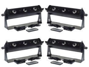 Scheinwerferset II – 4x LED Akku Scheinwerfer mieten (HEX LED – RGBWA+UV) LED Lichtanlage Lichttechnik Licht Partybeleuchtung Scheinwerfer