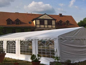 Partyzelt 5,0m x 10,0m für Hochzeit, Gartenfest, Polterabend, Vereinsfest, Firmenfeier uvm.