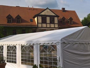 Partyzelt 5,0m x 10,0m für Hochzeit, Gartenfest, Polterabend, Vereinsfest, Firmenfeier uvm.