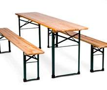 Festzelt-/Biertischgarnitur 70cm, bestehend aus 1 Tisch + 2 Bänke