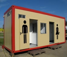 WC Container mit Service-Kabine