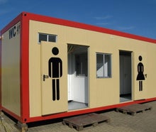 WC Container mit Service-Kabine