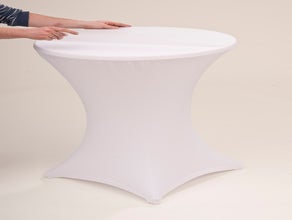 Stehtisch inkl. Stretchhusse 4 Fußsystem klappbar 70cm Bistrotisch weiß oder schwarz