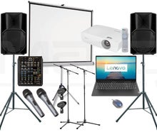 Karaokeanlage Musikanlage Lautsprecher Partyanlage Mischpult Mikrofon Beamer Laptop PC IBM Lenovo