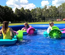 Power Paddler Miniboote mit Pool für Events mieten