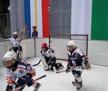 mobile Eisfläche, Eishockeyfläche, Kunsteisbahn, Kunststoffeisbahn, Eislaufbahn mieten