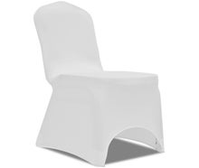 Stuhl inklusive Stretch-Stuhlhusse / Husse weiss / Stühle / Stuhlhusse / Komplettset
