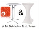 Stehtisch inkl. Stretchhusse weiß - Galerie - Bild 1