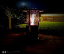 Gas-Heizpilz 11 kW – Gasheizer, Terrassenstrahler, offene Flamme, Heimlichkeitslicht, 360 Grad.