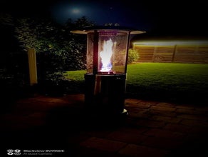 Gas-Heizpilz 11 kW – Gasheizer, Terrassenstrahler, offene Flamme, Heimlichkeitslicht, 360 Grad.