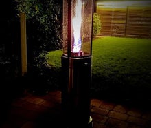Gas-Heizpilz 11 kW – Gasheizer, Terrassenstrahler, offene Flamme, Heimlichkeitslicht, 360 Grad.