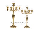 Kerzenständer 5-Arm GOLD inkl. Glasaufsatz - 80cm  - Hochzeitsdekoration