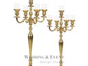 Kerzenständer 5-Arm GOLD inkl. Glasaufsatz - 80cm oder 100cm - Hochzeitsdekoration - Galerie - Bild 1