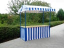 Marktstand blau/weiß