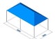 Partyzelt / Pavillion 600x300 cm (335 cm hoch) blau - hochstabiles Stahlrohrgestell mit Scherenmechanik - super schnell aufgebaut (Zelt)