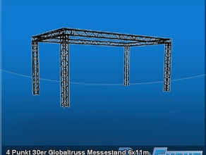4 Punkt 30er Globaltruss Messestand 6x11m