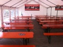 Komplettes Partyset  Zelt 5x10 Meter inkl. 12 Biertischgarnituren