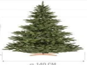 Künstlicher Weihnachtsbaum Nordmanntanne 140cm