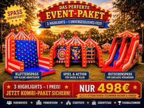 Kombi Angebot Schulfest XL, Firmen Event, Rutsche, Kletterwand, Spielecenter Wir liefern NRW weit !
