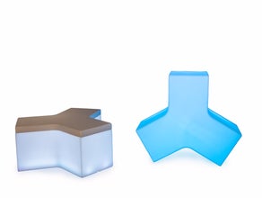 LED Sitzbank / Loungebank / Hocker iSNAKE YPSILON (leuchtend in allen Farben)