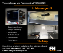 Imbisswagen S mieten – Einsteigermodell für Märkte & Privatfeiern