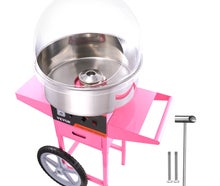 Zuckerwattemaschine Mit Wagen Inkl. Abdeckhaube Zuckerwattemacher Zuckerwatte